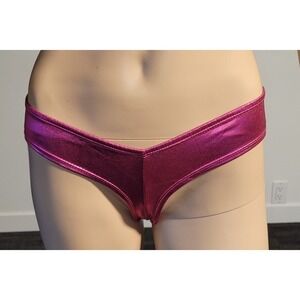 Women PVC Fuchsia Cheekster Panty Stretch Briefs Size Small  SL11003-2